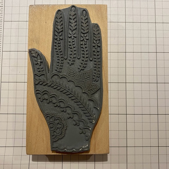 Funky Glove Wood Mounted Rubber Stamp by Luni - Picture 2 of 4